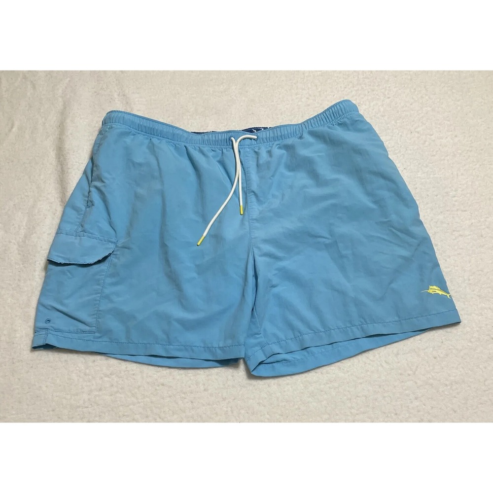 Tommy Bahama Board Shorts Mens Size 2XL XXL Blue Mesh Lined Swim Trunks